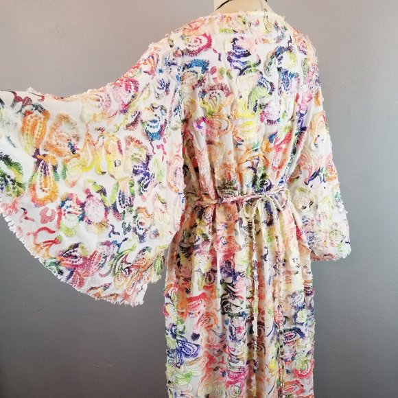 Boundless North Colorful Sky Dancer Embroidered Midi Dress Women's Small * NEW - Picture 8 of 12